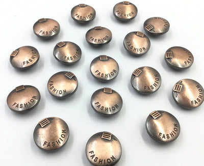 Copper Colored Circular Jeans Buttons