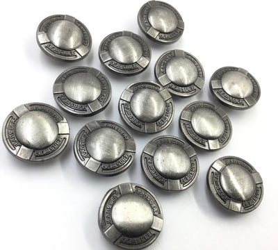 Silver Circular Nickel Rivet Buttons (Wholesale)