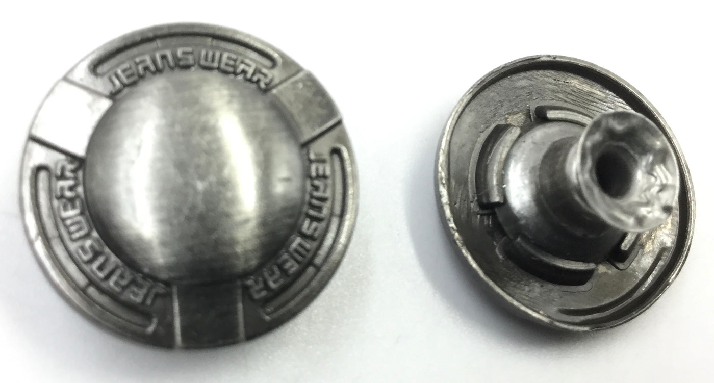 Silver Circular Nickel Rivet Buttons (Wholesale)