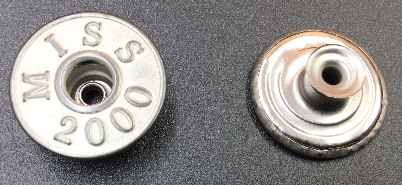 Silver Circular Nickel Jeans Buttons