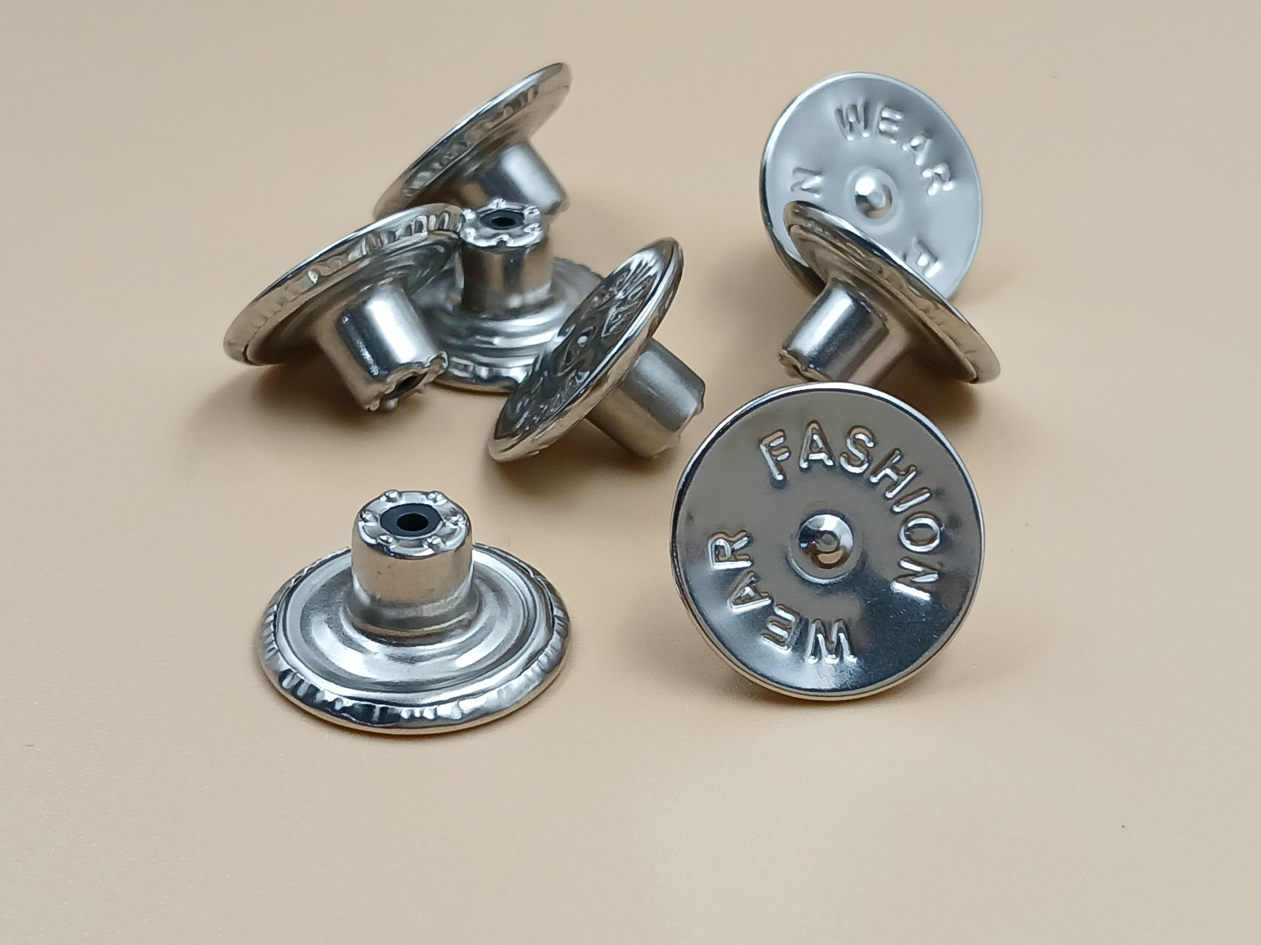 Silver Round 1 Hole Metal Rivet Button