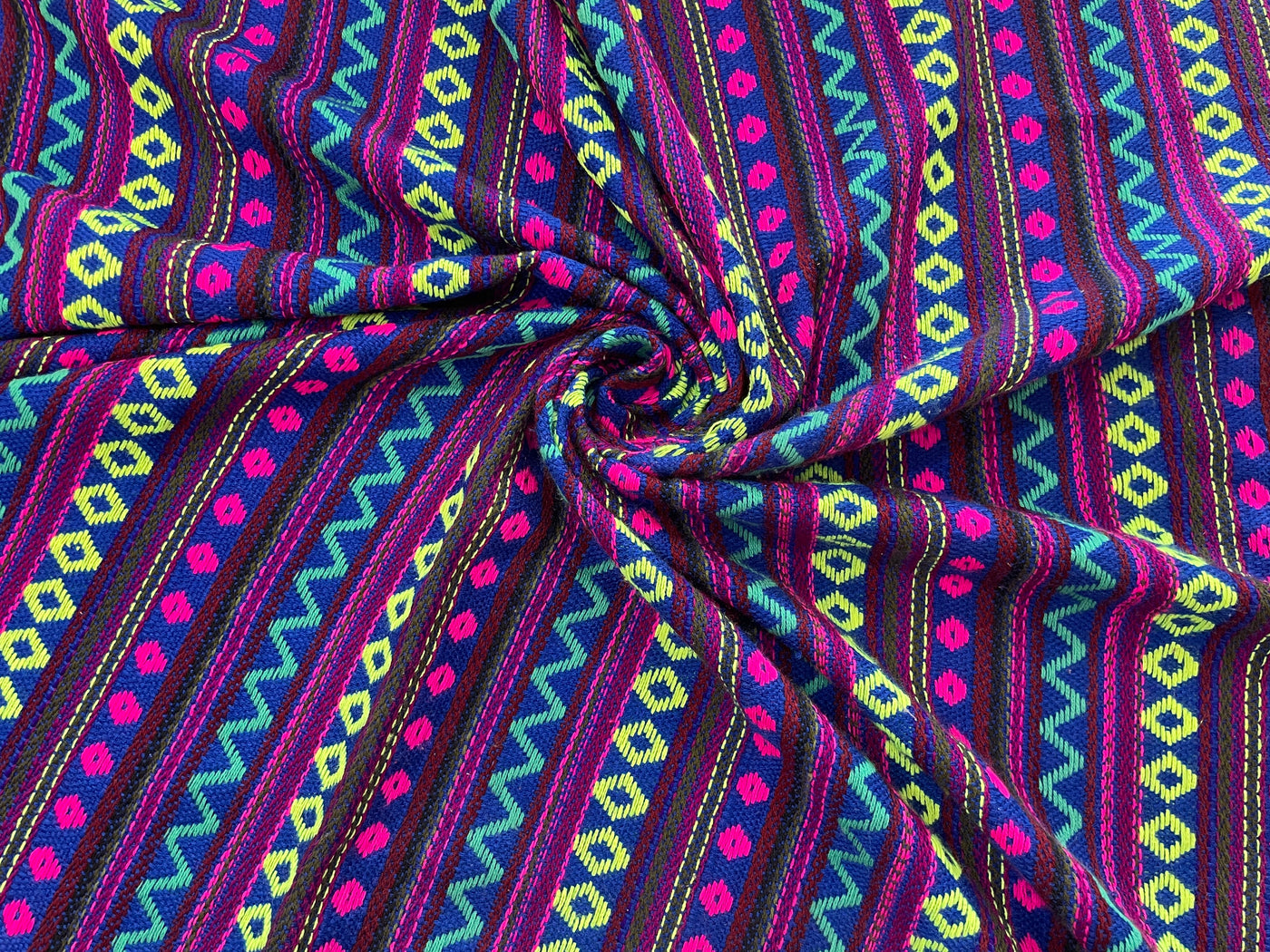 Multicolor Stripes Cotton Jacquard Fabric