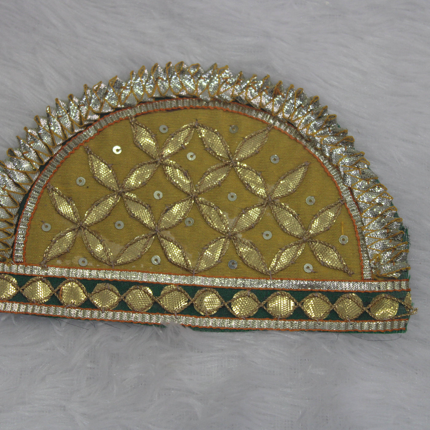 Yellow & Golden Scalloped Gota Patch