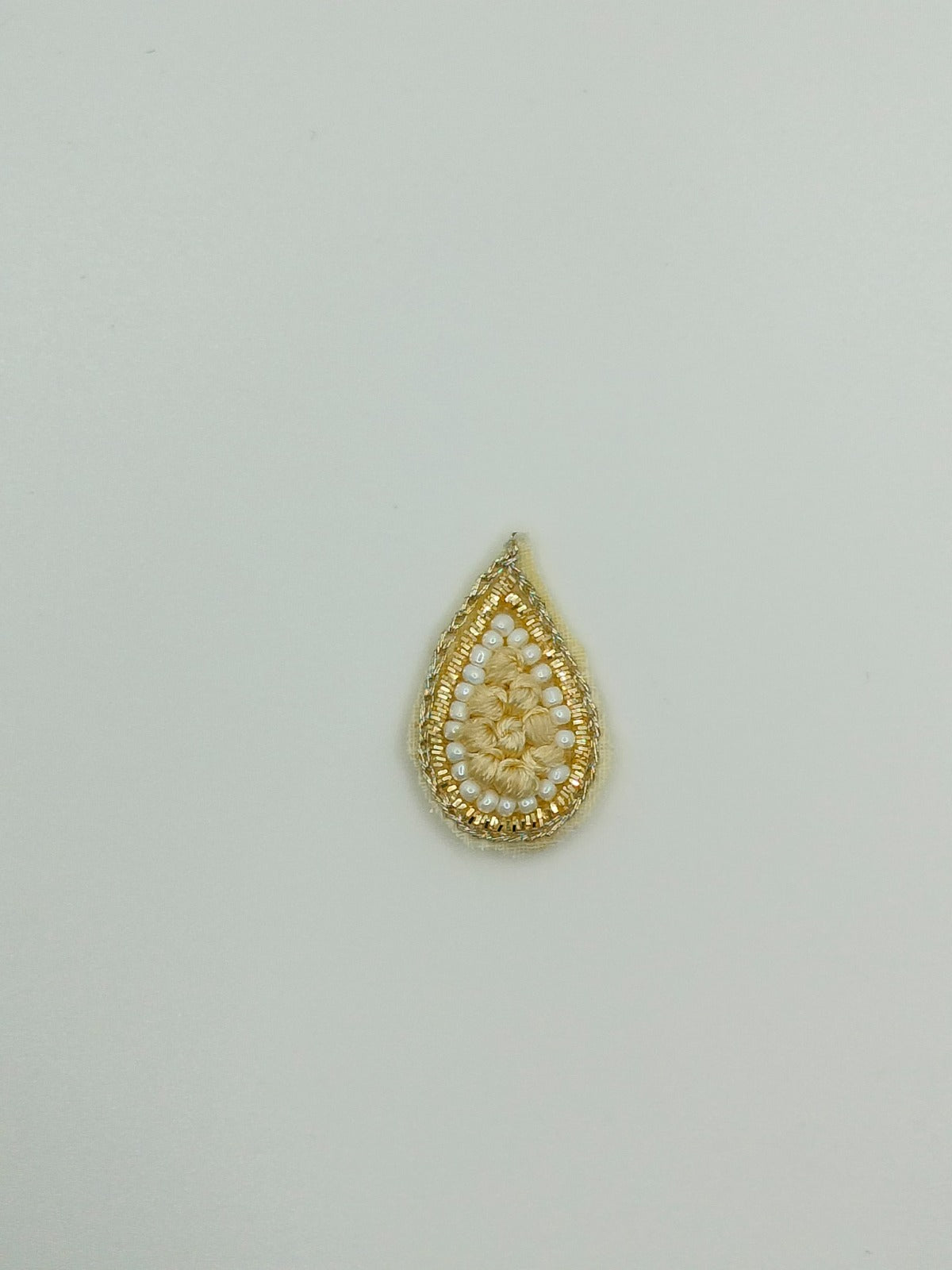 Golden & White Embellished Zardozi Handwork Patches