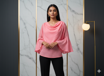 Light Pink Check Kota Doria Pure Cotton Fabric