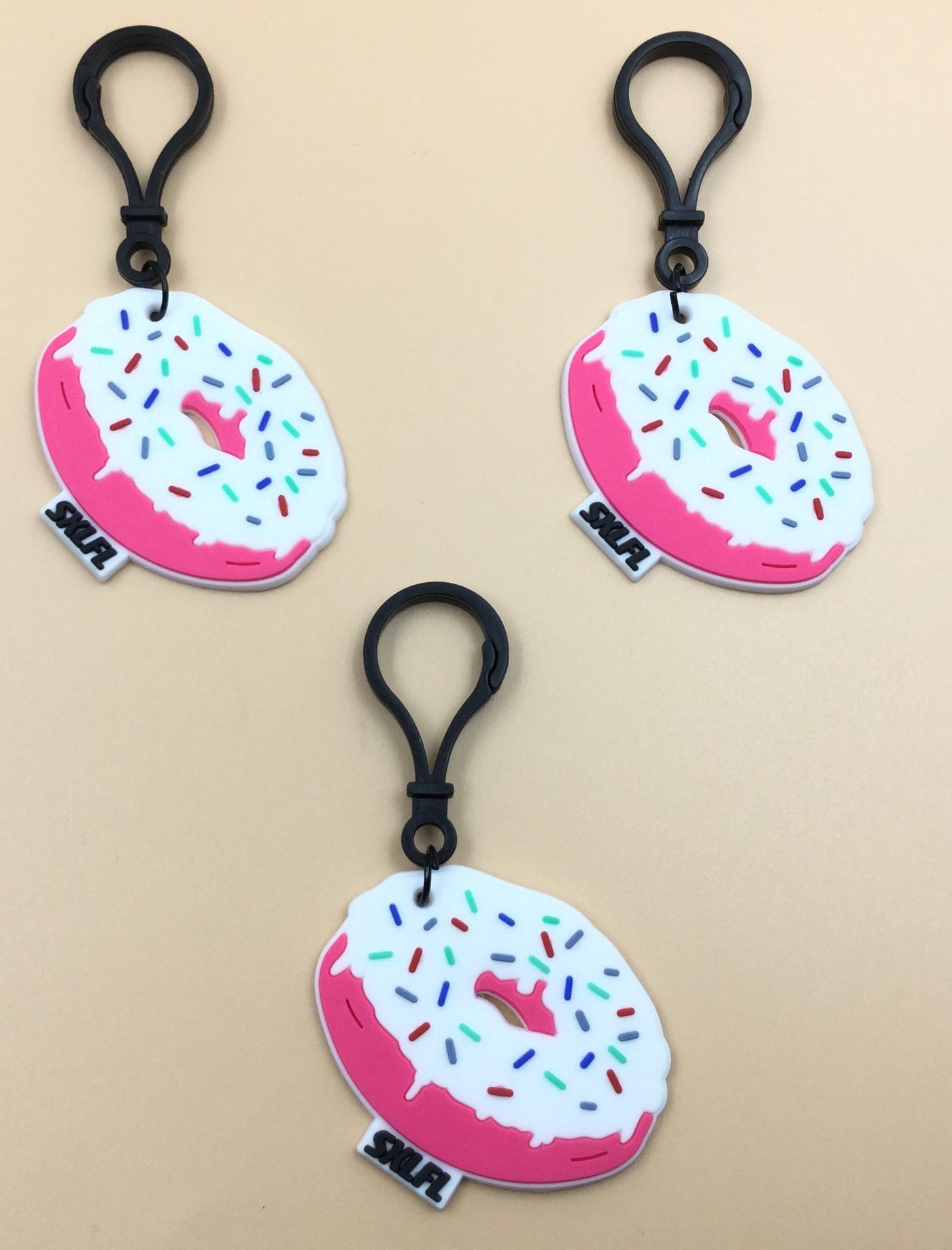 White & Pink Circular Silicon Hangings