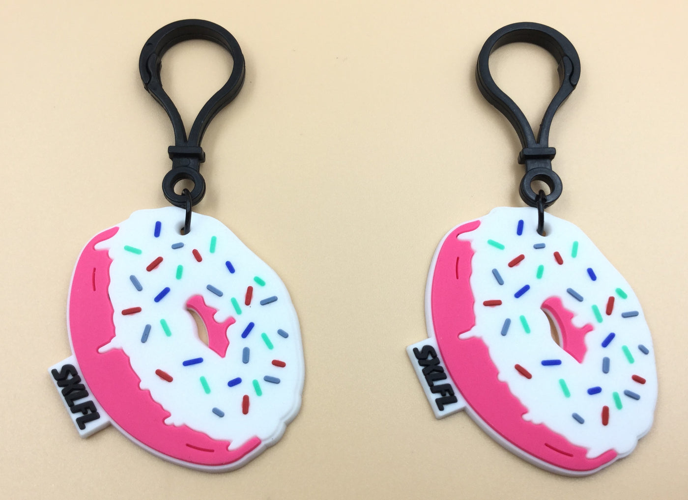 White & Pink Circular Silicon Hangings