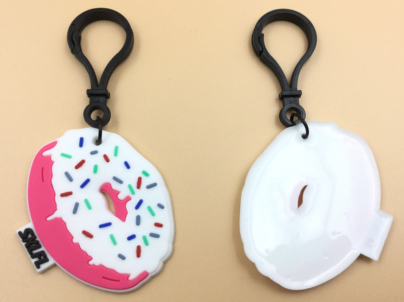 White & Pink Circular Silicon Hangings