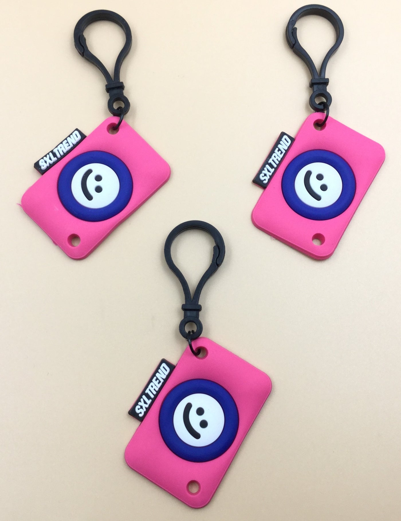 Pink & Blue Square Shape Smiley Design Hangings