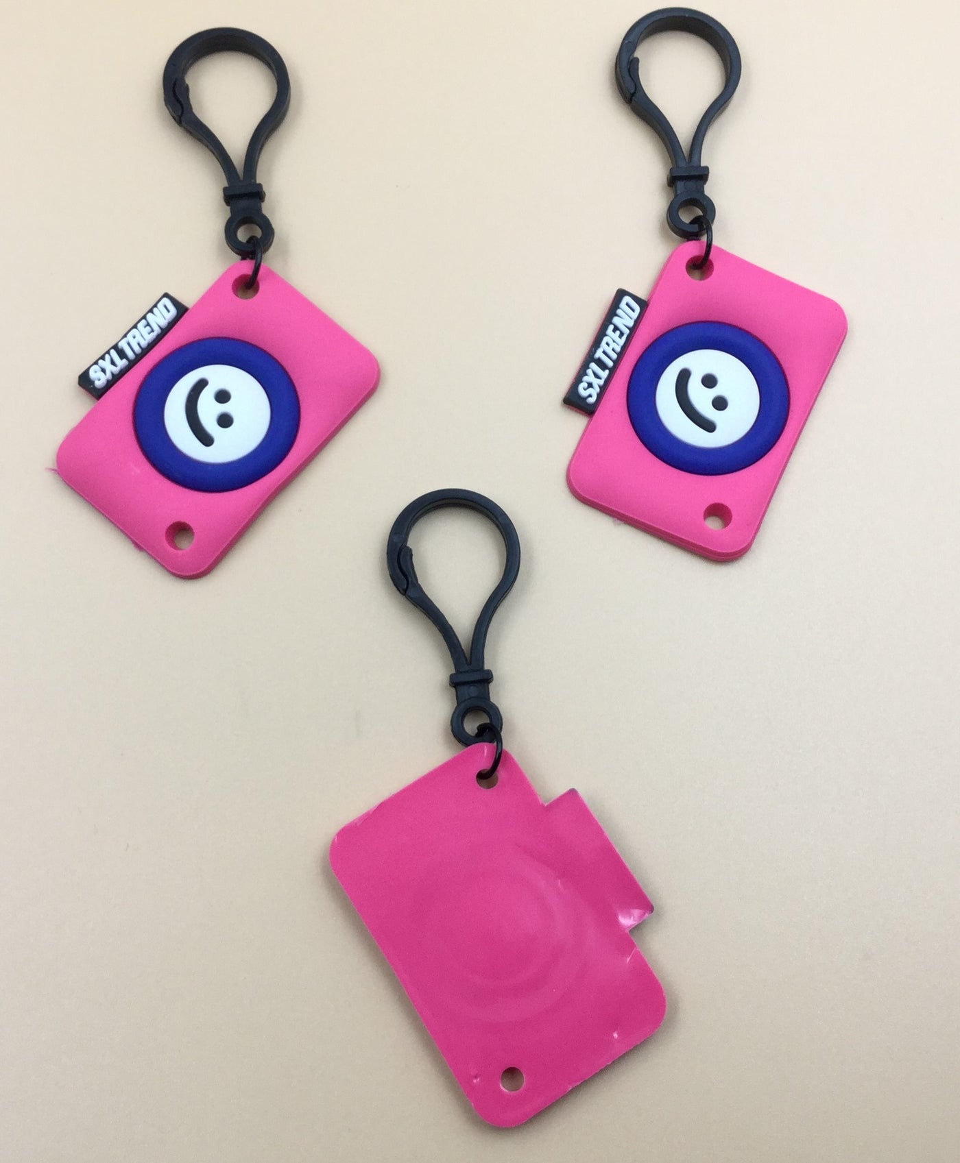 Pink & Blue Square Shape Smiley Design Hangings