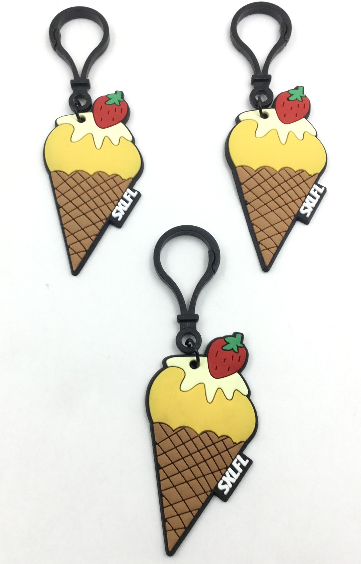 Brown Ice Cream Shape Rubber Hangings