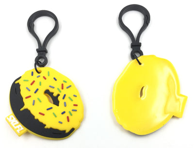 Yellow & Black Circular Silicon Hangings