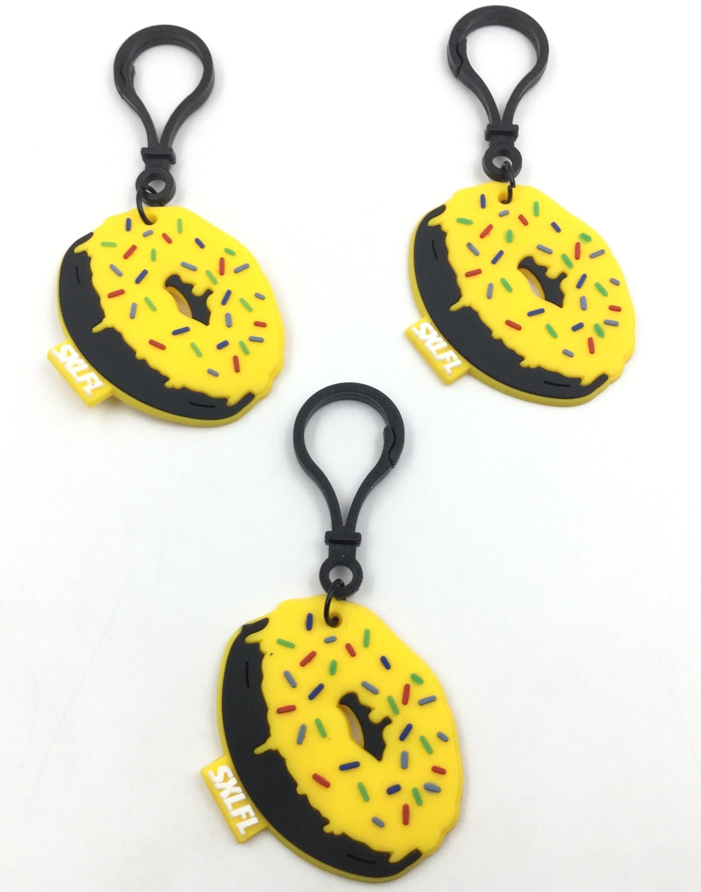 Yellow & Black Circular Silicon Hangings