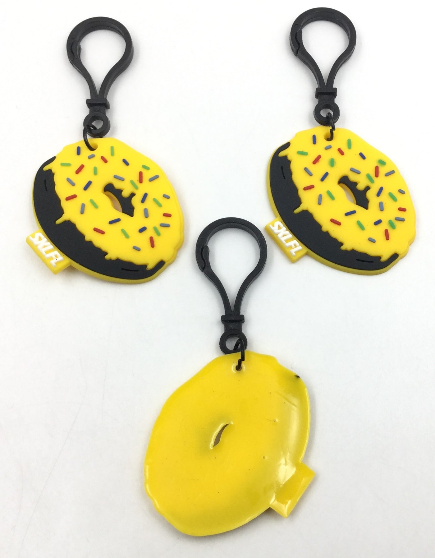 Yellow & Black Circular Silicon Hangings