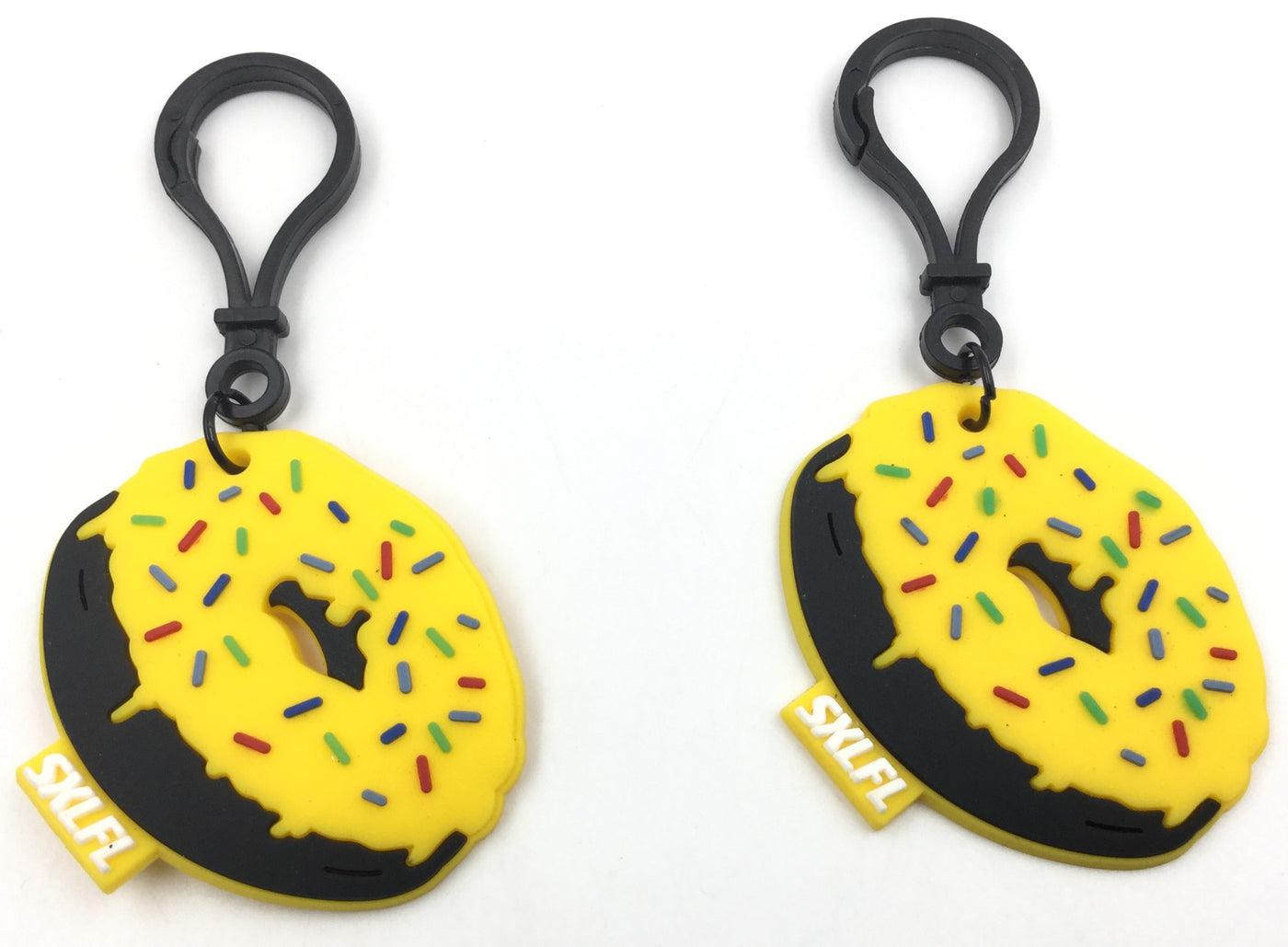 Yellow & Black Circular Silicon Hangings