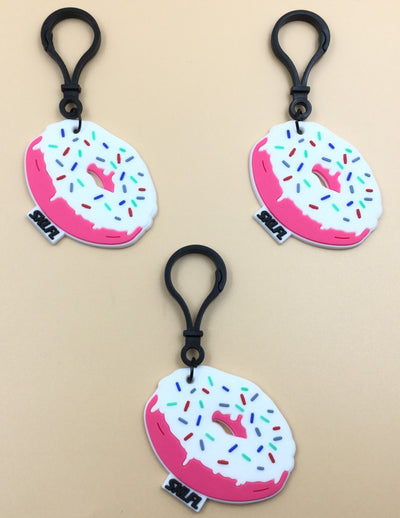 Pink & White Donuts Shape Rubber Hangings