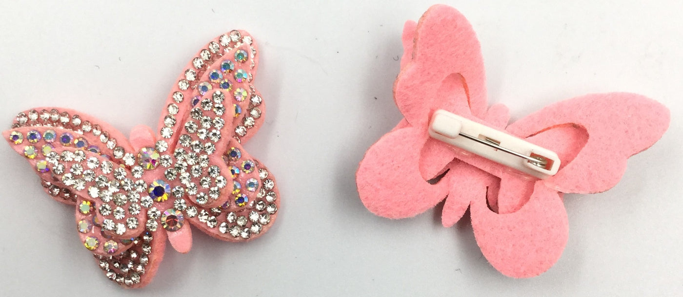 Pink Butterfly Badge