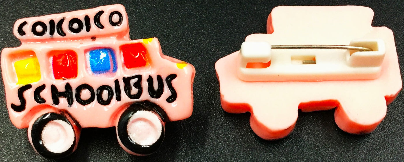 Pink School Bus Badge