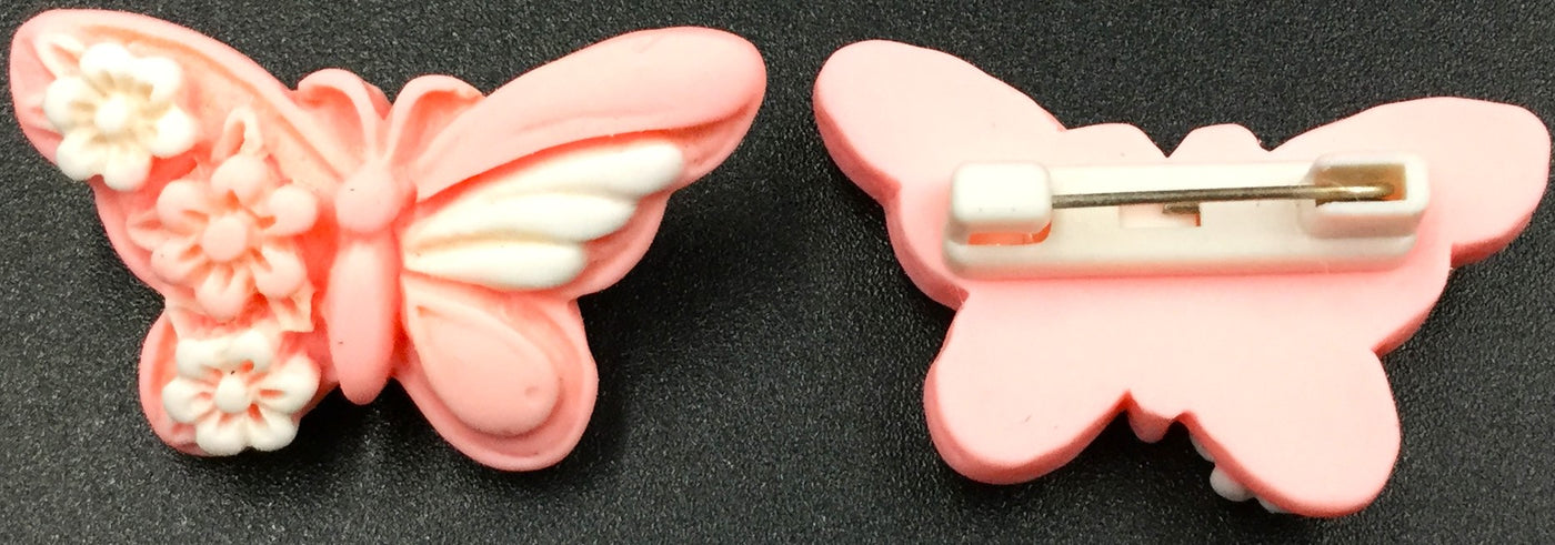 Pink Butterfly Badge