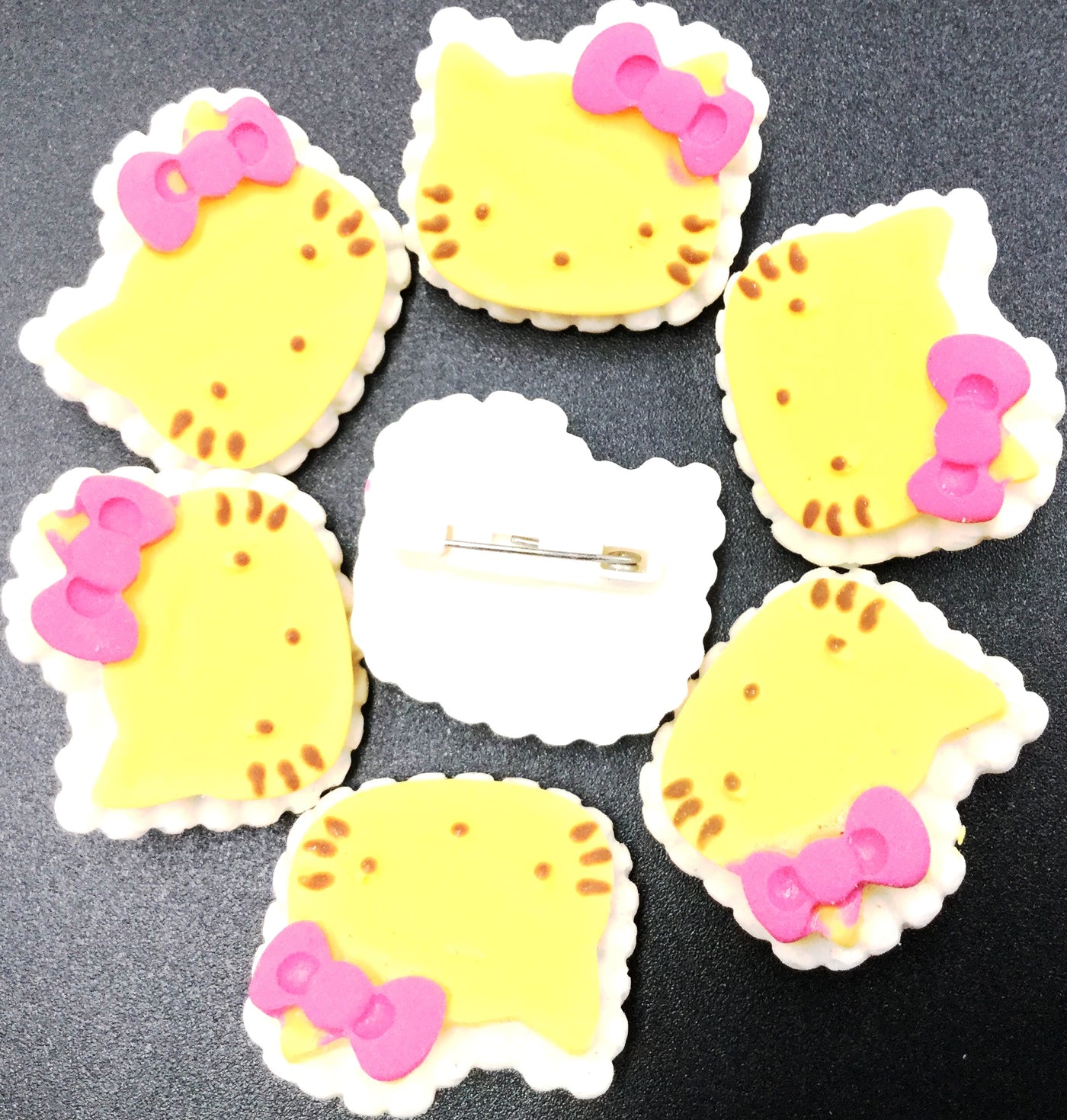 Yellow Hello Kitty Badge