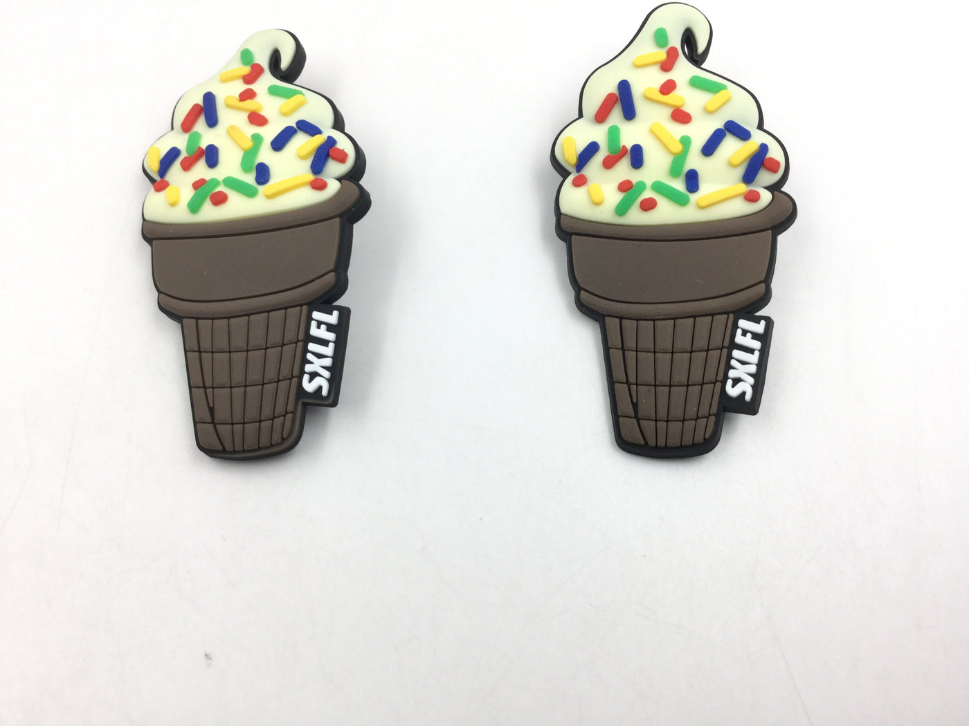 Brown & Cream Ice Cream Shaped Patches