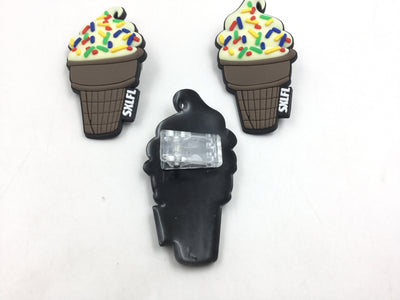 Brown & Cream Ice Cream Shaped Patches