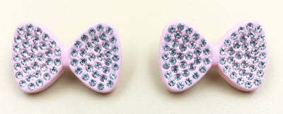 Baby Pink Plastic Clip Brooch With Stone