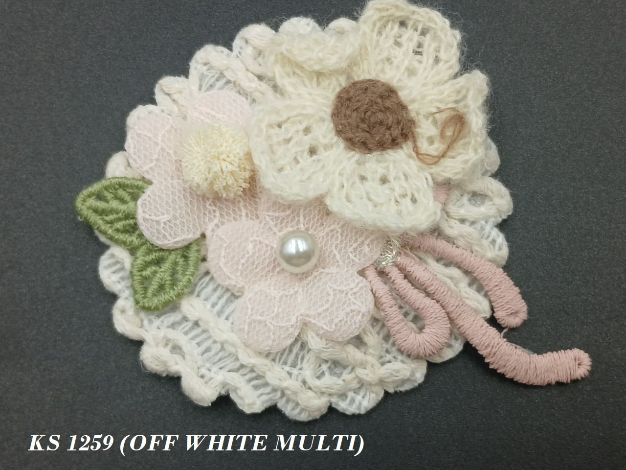 Off White And Multi Soft Flower Patches