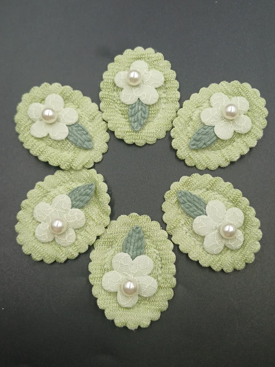 Green Soft Flower Shape Patches