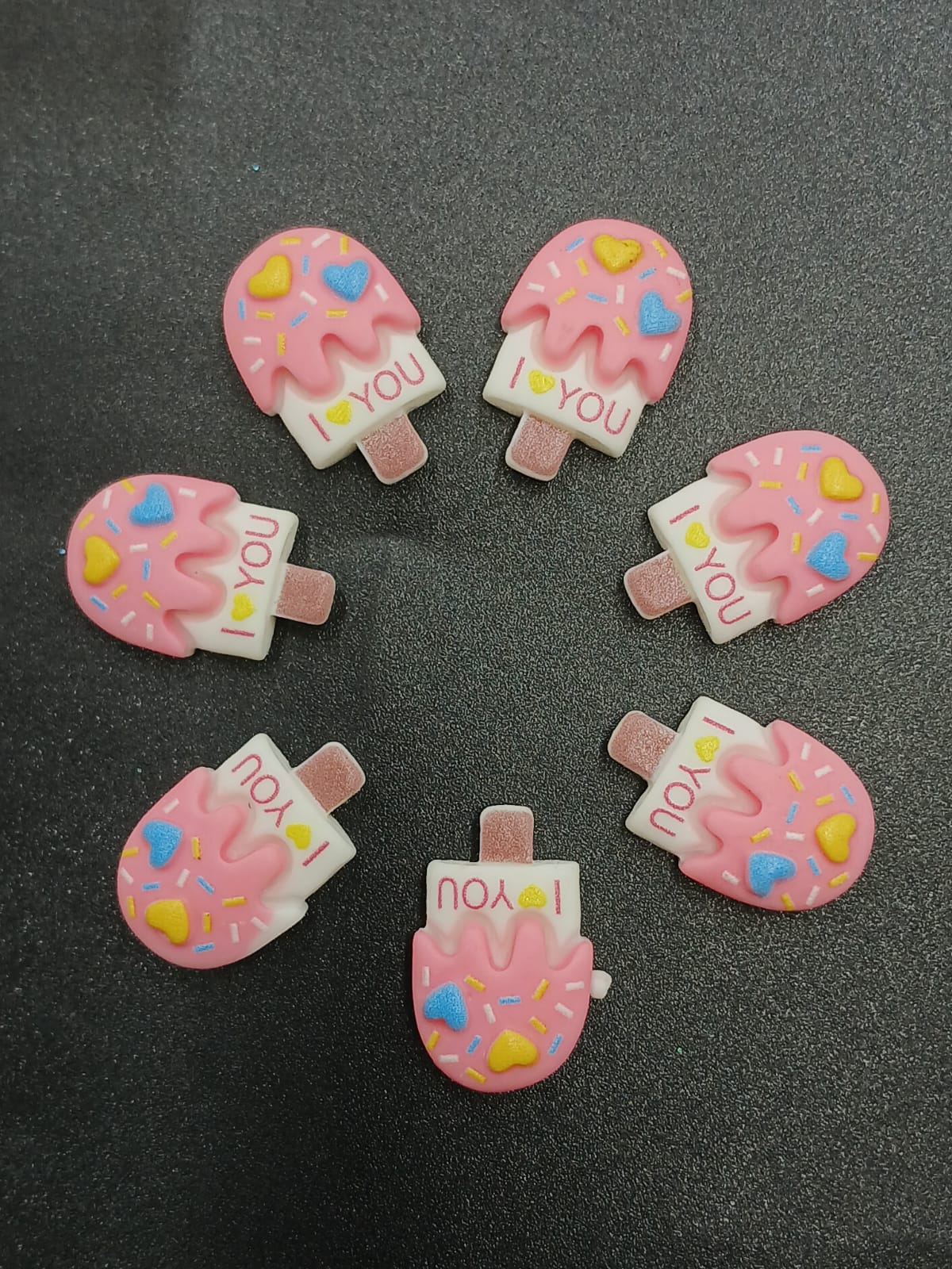 White & multi Colour Ice Cream Patches