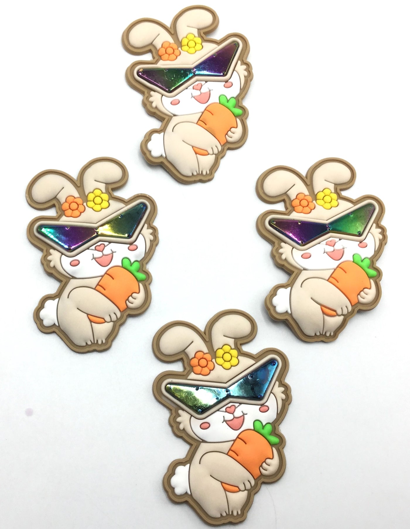 Multicolor Rabbit Rubber Sticker