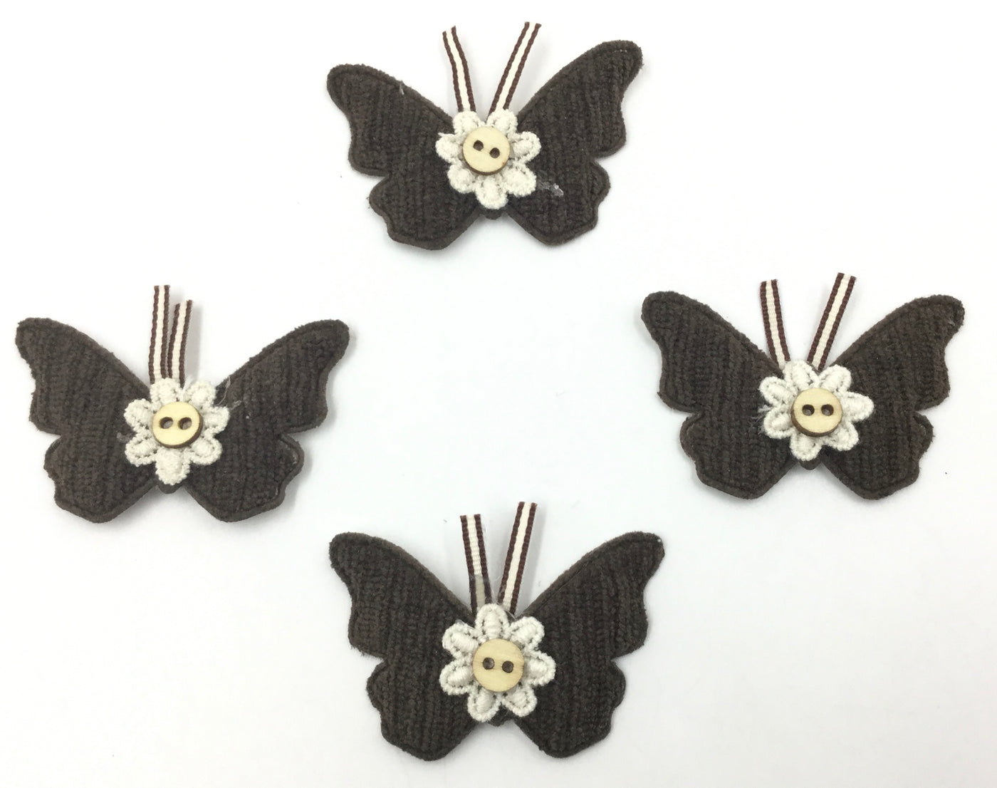 Cofffee Brown & White Soft Butterfly Patches