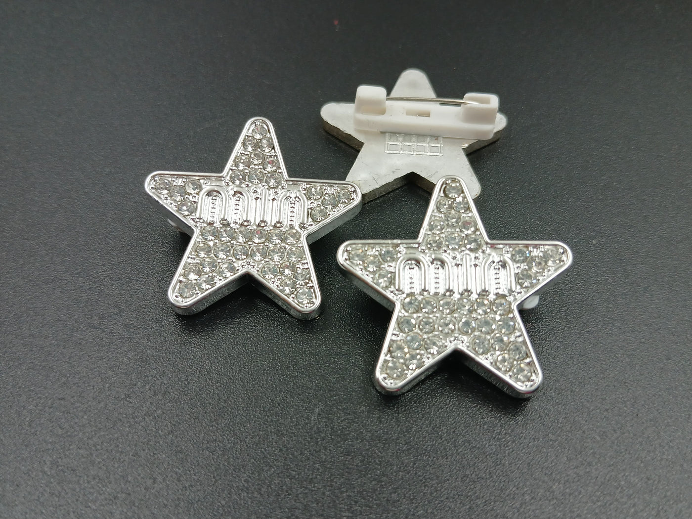 Silver Colour Star Brooch