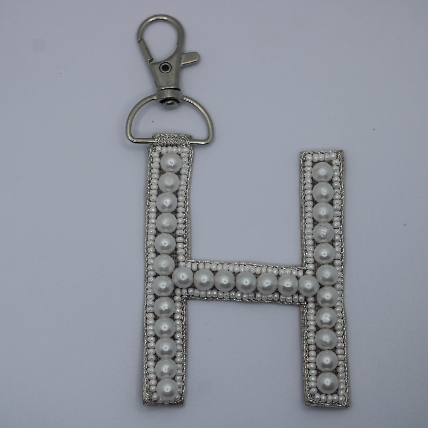 White 'H' Handwork Pearl Bag Charm