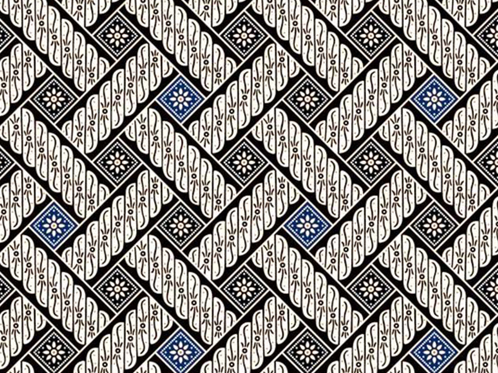 Blue & Black Abstract Digital Printed Cotton Linen Fabric (Wholesale)