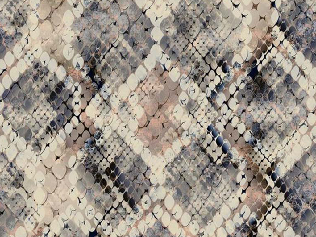 Grey & Brown Abstract Digital Printed Cotton Linen Fabric (Wholesale)