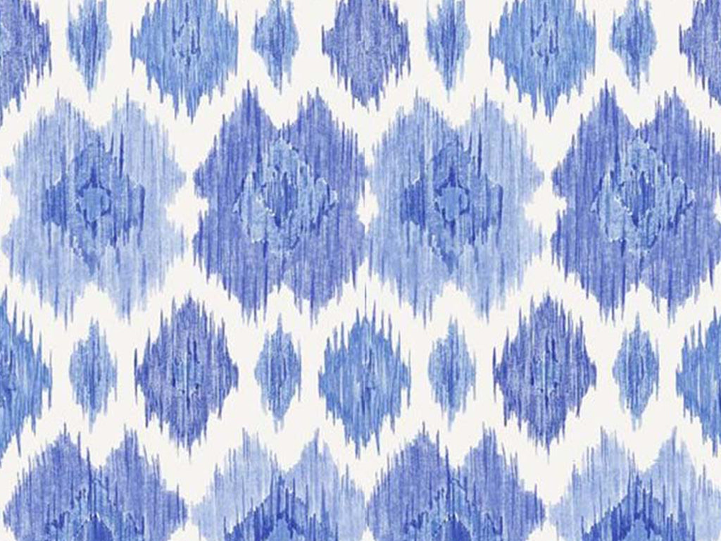 Blue Abstract Digital Printed Cotton Linen Fabric (Wholesale)