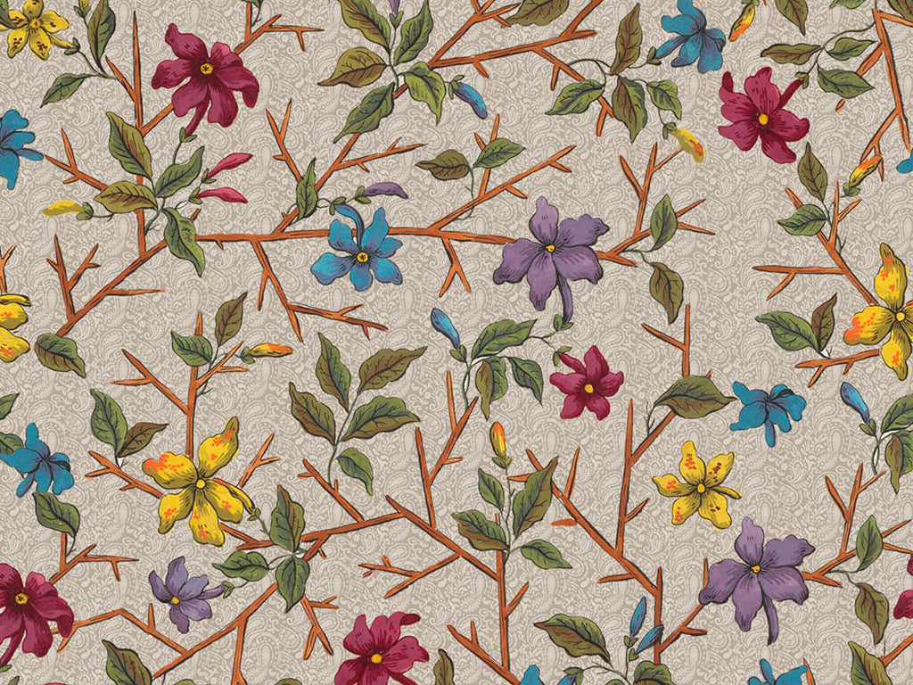 Multicolour Floral Digital Printed Cotton Linen Fabric (Wholesale)