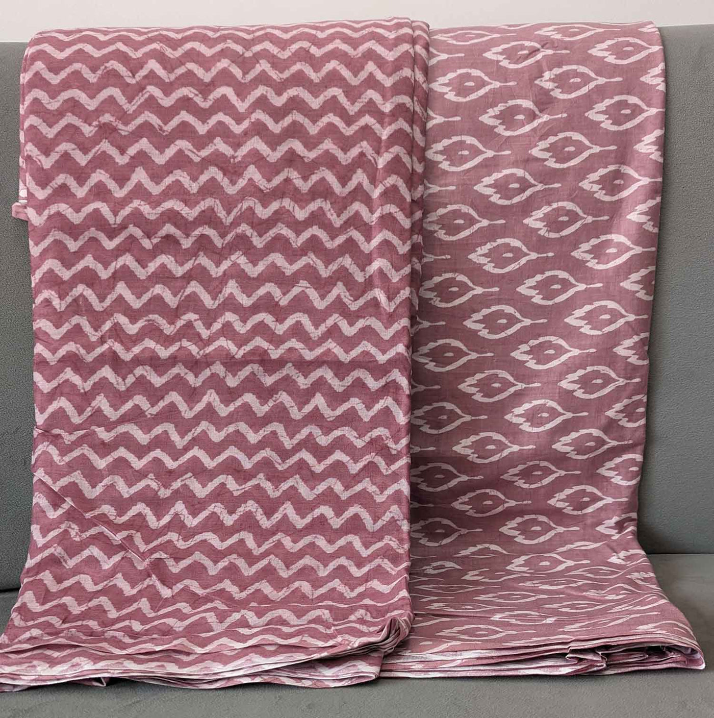 Mauve Motifs / Chevron Cotton Combo