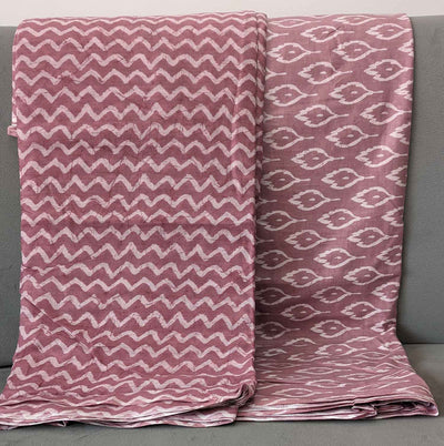 Mauve Motifs / Chevron Cotton Combo