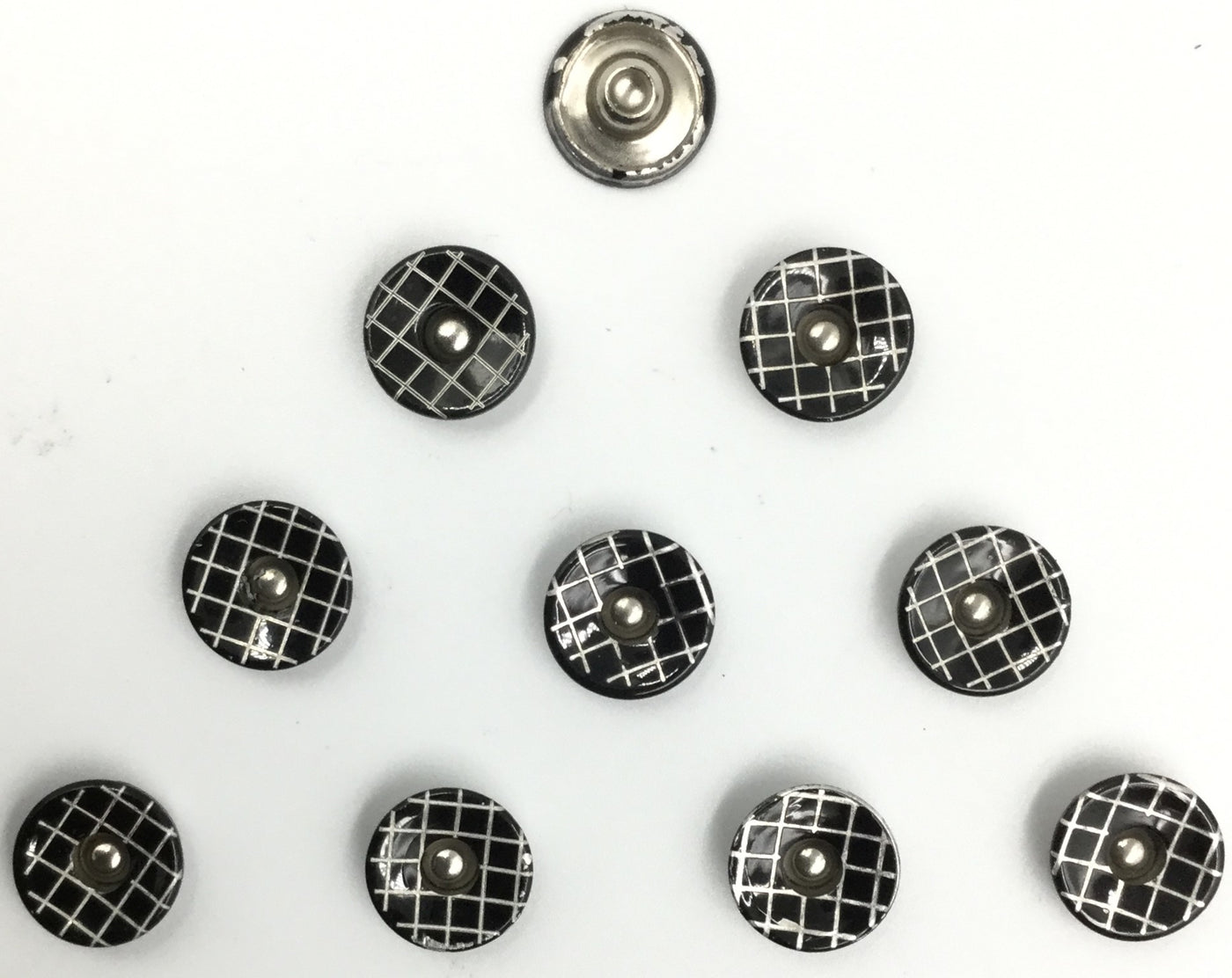 Black & White Circular Nickel Buttons