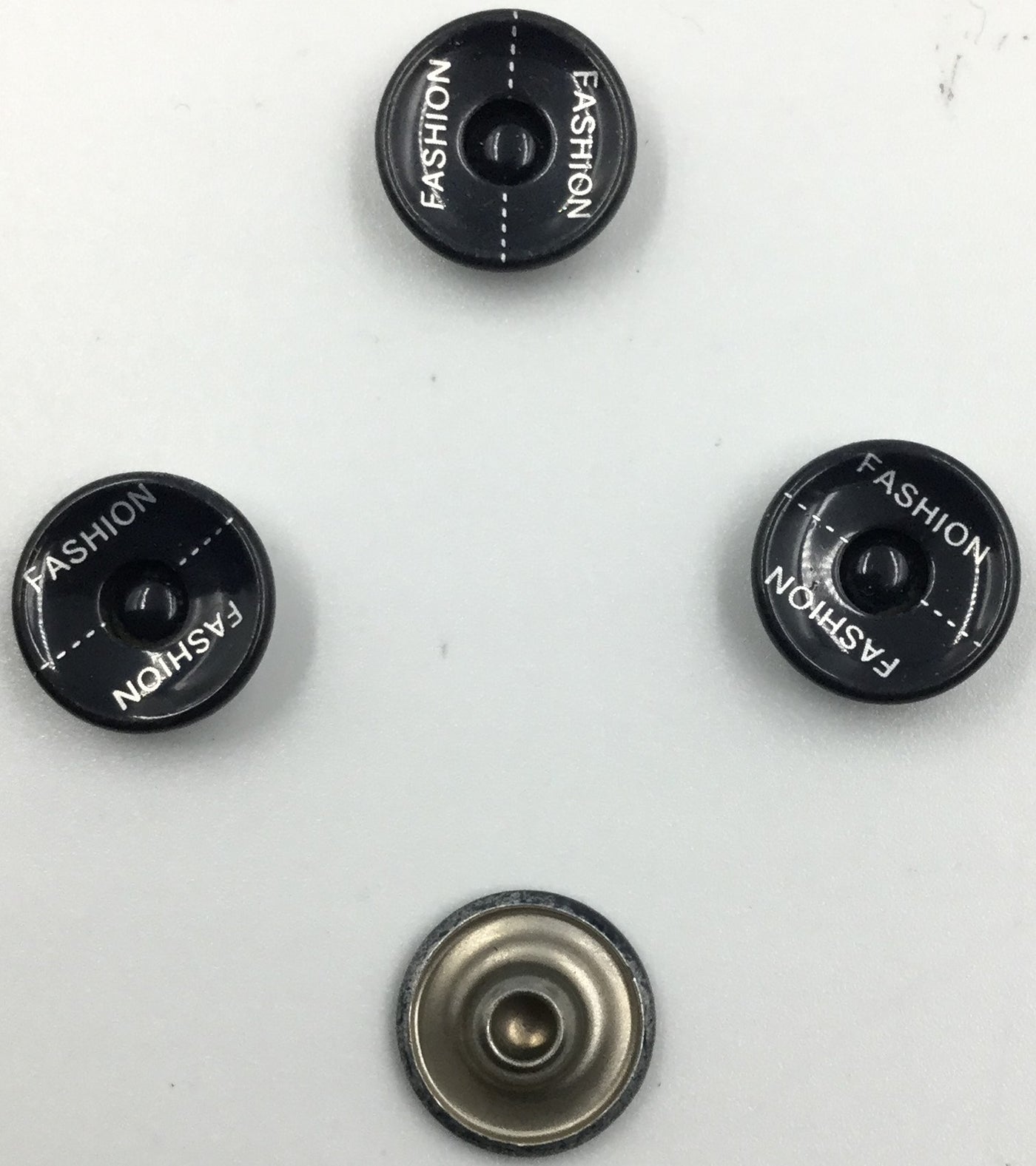 Black Circular Nickle Buttons