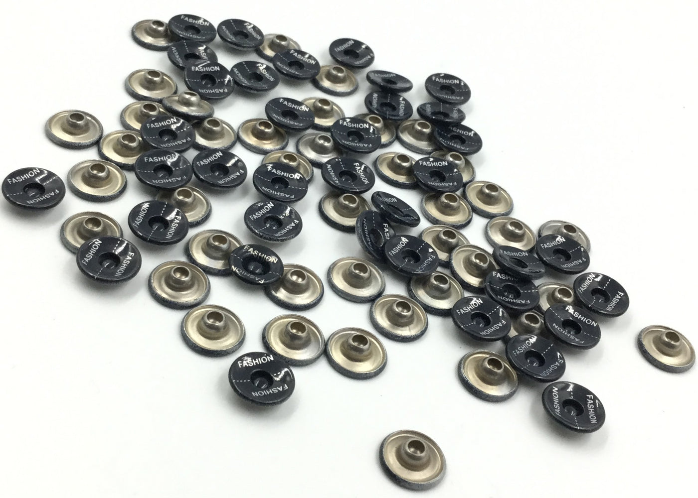 Black Circular Nickle Buttons