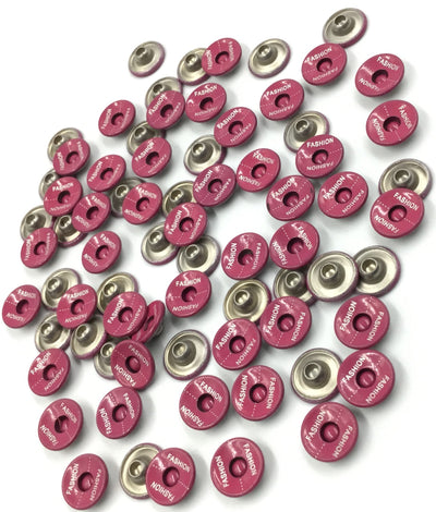 Pink Circular Nickle Buttons