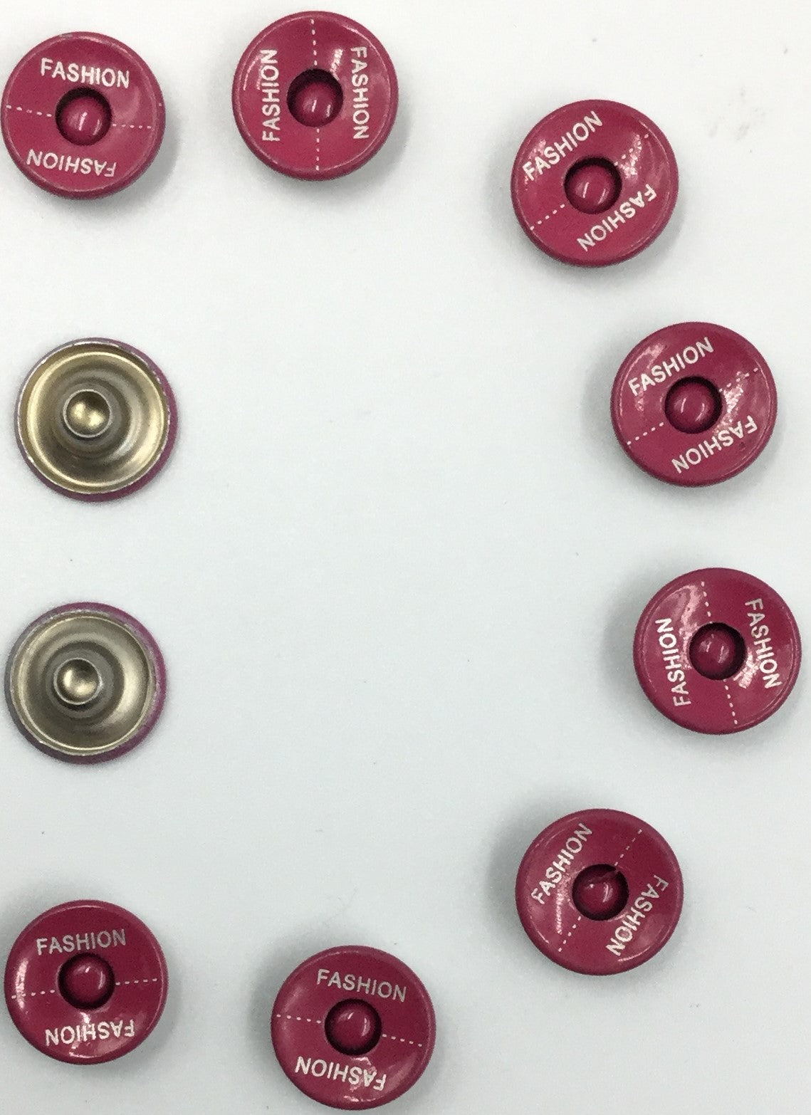 Pink Circular Nickle Buttons