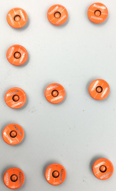 Orange Circular Nickle Buttons