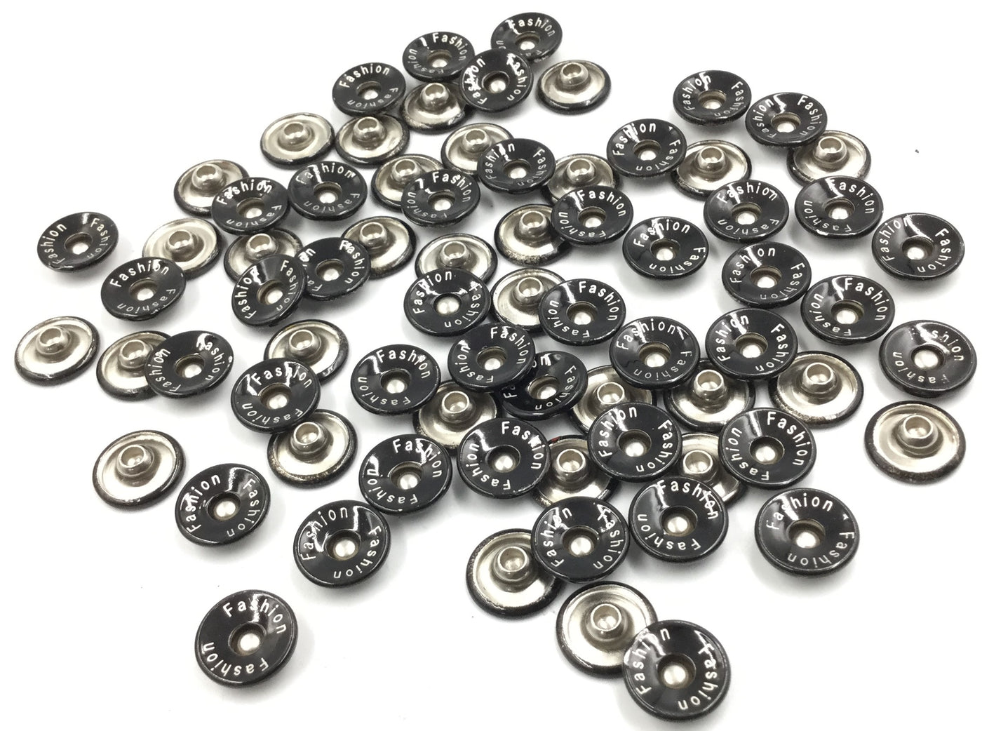 Black Circular Nickel Buttons