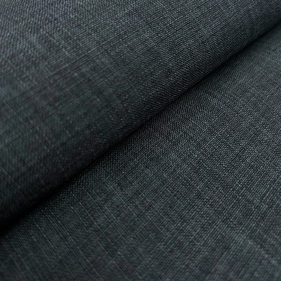 Dark Gray Plain Imported Linen Fabric