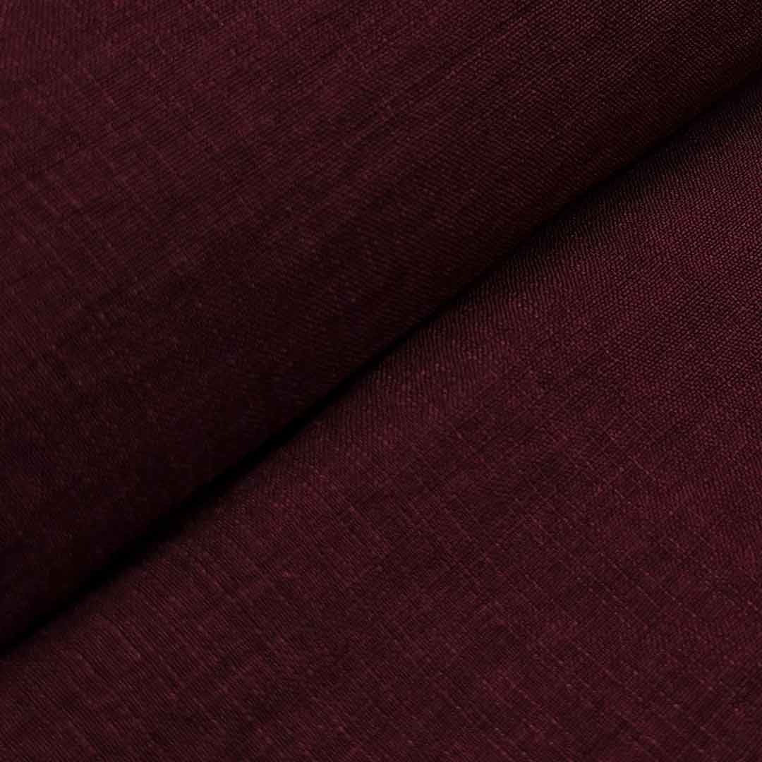 Maroon Plain Imported Linen Fabric