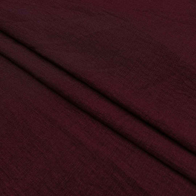 Maroon Plain Imported Linen Fabric